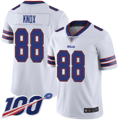 Men Buffalo Bills #88 Dawson Knox White Vapor Untouchable Limited Player 100th Season NFL Jersey->buffalo bills->NFL Jersey